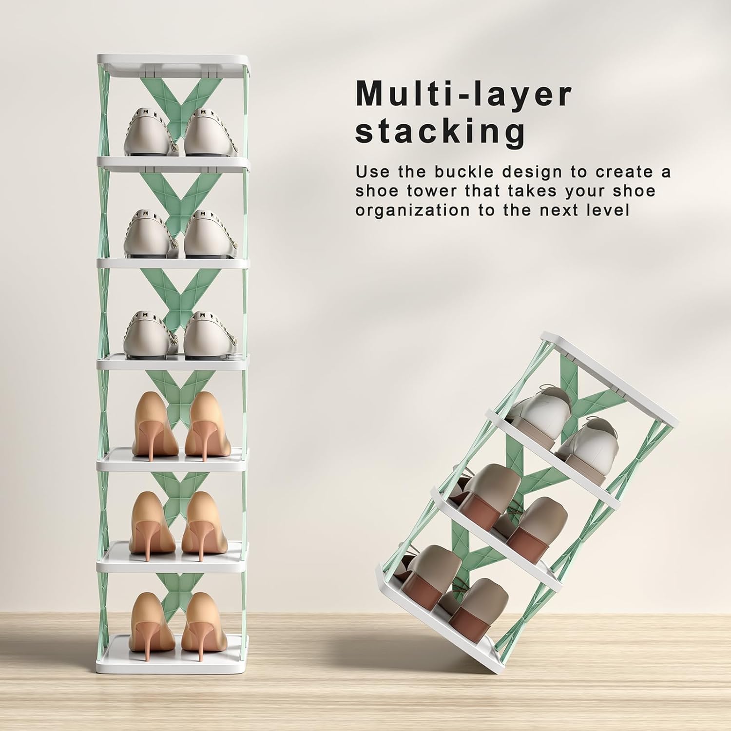 4 layer shoe rack organizer

stackable shoe storage rack

adjustable shoe organizer